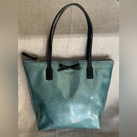 Kate Spade New York Glitter Bow Tote Shoulder Bag